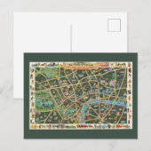 The Daily Telegraph Afbeelding Map of London Briefkaart (Voorkant / Achterkant)