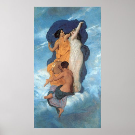 The Dance by William-Adolphe Bouguereau Poster (Voorkant)