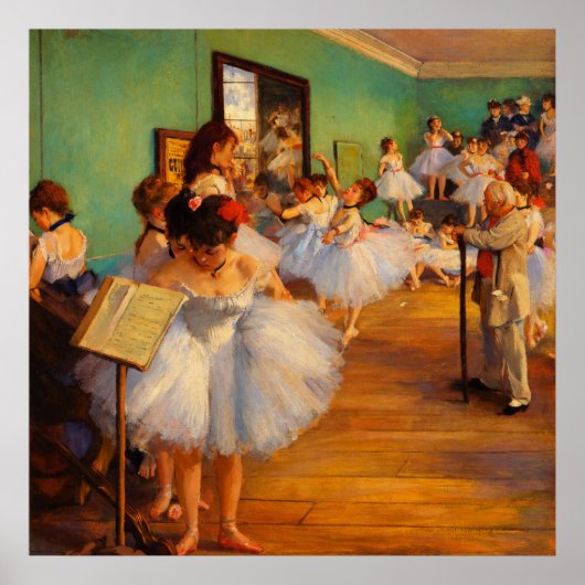 The Dance Class by Edgar Degas Poster (Voorkant)
