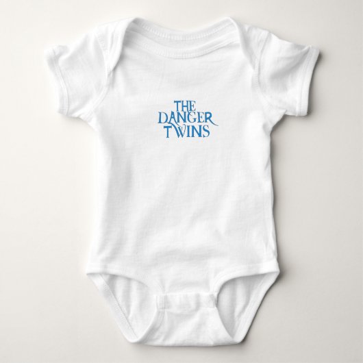 The Danger Twins: Druif (lichtblauw) Romper (Voorkant)