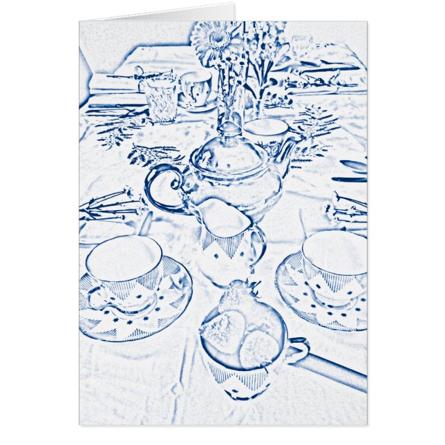 Thé d'après-midi dans le bleu (Devant)