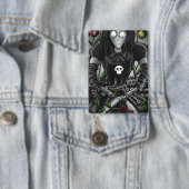 The Dark Mirror collector pin 2 Button (Insitu)
