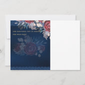 The Date Budget Burgundy Blue Floral dentelle Mariage SAVE  (Dos)