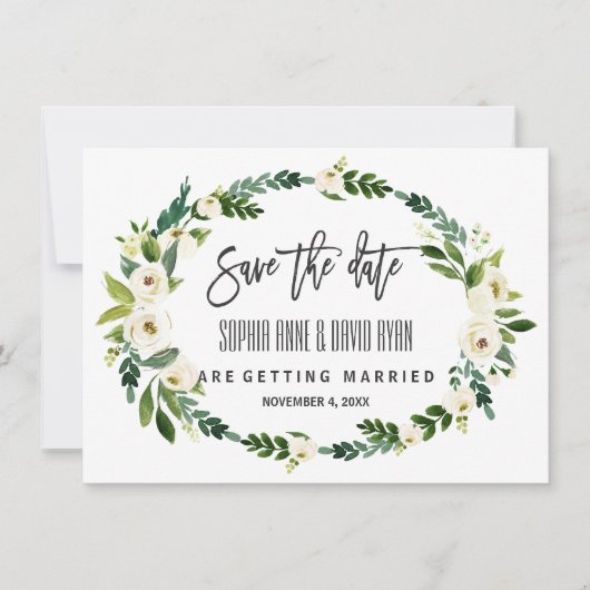 The Date Burgundy Marsala Floral Écriture Manuscrite Save T (Devant)