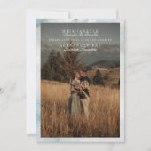 The Date Deux photos de mariage à l'aquarelle rustique Save (Devant)
