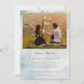 The Date Deux photos de mariage à l'aquarelle rustique Save (Dos)