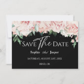 The Date Fard floral chaussure plate noire de mariage Save  (Devant)