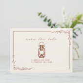 The Date Lanterne Rustique Vintage Terracotte Mariage Save  (Debout devant)