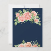 The Date Mariage Fleurs de mariage bleu marine or rose Save (Dos)