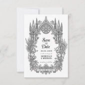 The Date Medieval Gothic Dragon Griffin Black Etching Save (Devant)