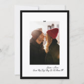 The Date Modern Handwritten Little Bow Photo Save This Day (Devant)