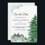 The Date Modern Watercolor Winter Nature Green Trees Save T<br><div class="desc">Modern Watercolor Winter Nature Green Trees</div>