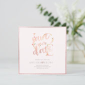 The Date PixDezines BOTANICA LOVE SAVE DATE|BLUSH PINK (Debout devant)