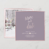 The Date PixDezines SAVE DATE|BLUSH PINK FUN SCRIPT (Devant / Derrière)