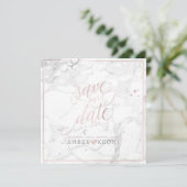 The Date PixDezines SAVE DATE|BLUSH PINK FUN SCRIPT+MARBLE (Debout devant)