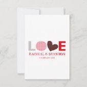 The Date rouge rose noir cœur lettre d'amour SAVE les dates (Devant)