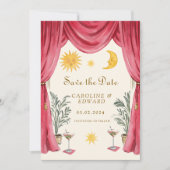 The Date Whimsical handpainted Celestial Folk Wedding  Save (Devant)