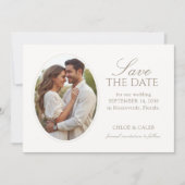 The Date White & Sand | Flat Photo Wedding Save  (Devant)