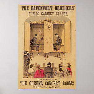 The Davenport broers, poster voor Seance, 1865