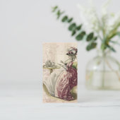 Thé de l'après-midi, carte d'appel en ivoire (Debout devant)