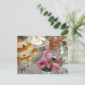 Thé de l'après-midi Carte postale Scones Fleurs ro (Debout devant)