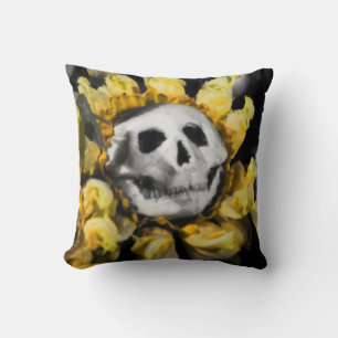 Thé de sang et Coussin de Tournesol à cordes rouge