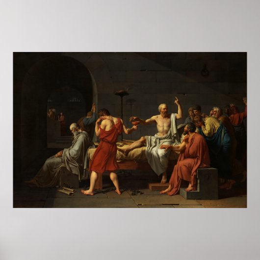 The Death of Socrates, Jacques-Louis David  Poster (Voorkant)