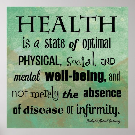 The Definition of Health Chiropractic Poster (Devant)