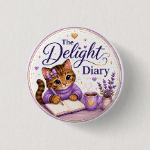 The Delight Diary Schattige Kat Paars Goud