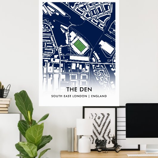 The Den Poster - Thuisbasis van Millwall FC (Thuiskantoor)