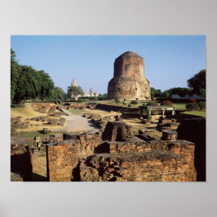 The Dhamekh stupa, c.500 AD Poster