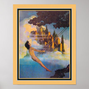 "The Dinky Bird" ca. 1904 Maxfield Parrish Poster