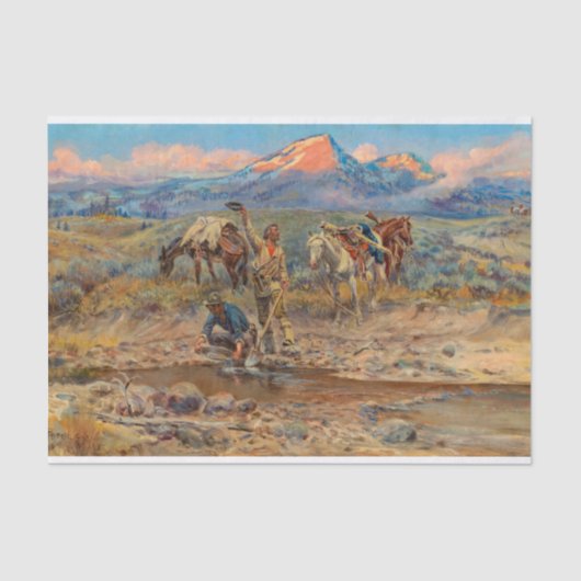 The Discovery of Last Chance Gulch Tissuepapier (Voorkant)