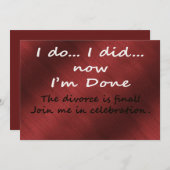 The Divorce is Final Kaart (Voorkant / Achterkant)