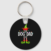The Dog Dad Elf Christmas Matching Pajamas Men Wom Sleutelhanger (Voorkant)