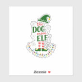The Dog Mom Elf Xmas Funny Dogs lover Christmas Do Sticker (Vel)