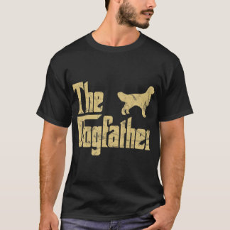 The Dogfather Golden Retriever Funny Dog Owner Gif T-shirt