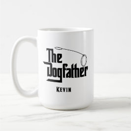 The Dogfather Hondenvader Wit op donker  Koffiemok