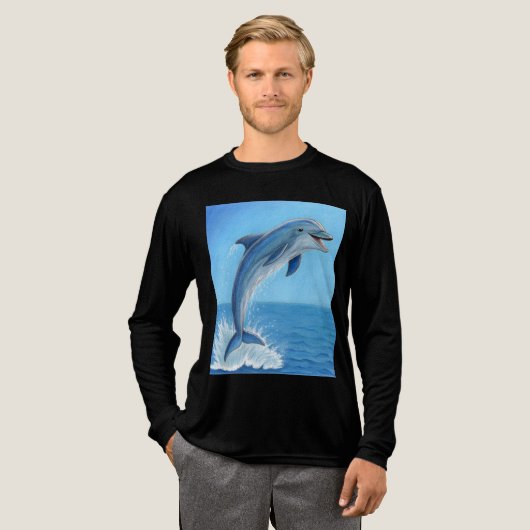 The Dolphin’s Silent Dance Tri-Blend Shirt (Voorkant)