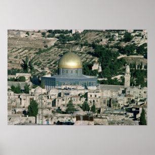The Dome of the Rock, bouwde AD 692 Poster