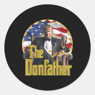 The Donfather, Funny Trump 2024, de comeback Ronde Sticker