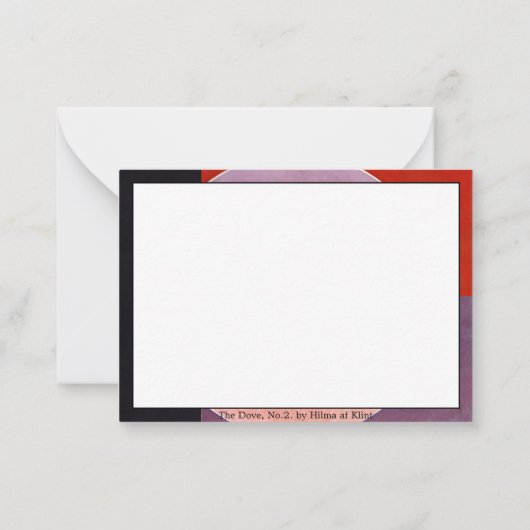 The Dove, nr.2. van Hilma af Klint Notitiekaartje (Achterkant)