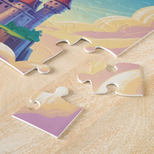 The dragons Castle Puzzle Legpuzzel (Zijkant)
