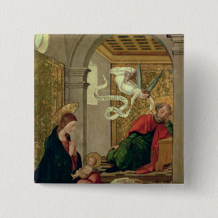 The Dream of St. Joseph, c.1535 Vierkante Button 5,1 Cm