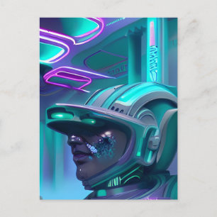 The Dream Police - Vaporwave Kunst Briefkaart