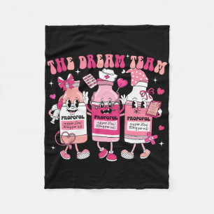 The Dream Team Retro Groovy Verpleegster Medisch V Fleece Deken