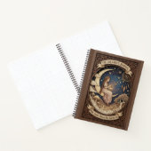 The Dreamer's Journal Crescent Moon Wood Carved  (Intérieur)