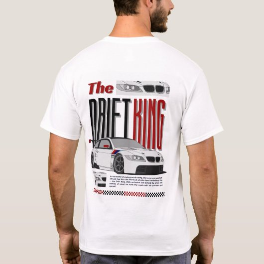 The Drift King - Meester van het ondergrondse race T-shirt (Achterkant)