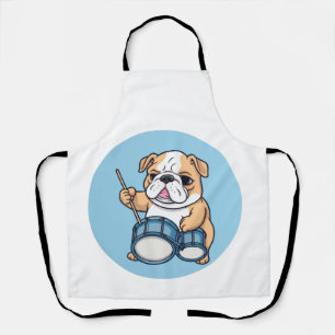 The Drumming Bulldog Beats en Bulldog Grooves Schort