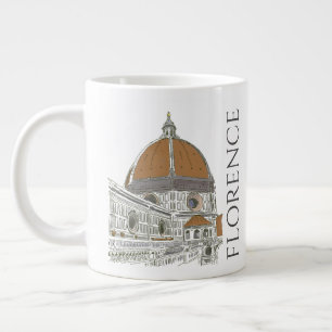 The Duomo Florence Italy Pen and Ink Illustration Extra Grote Beker